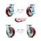 Service Caster 6 Inch Poly on Aluminum Caster Set with Roller Bearings 4 Swivel Lock 2 Brake SCC-30CS620-PAR-TLB-BSL-2-BSL-2 - alternate 2